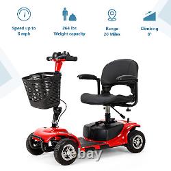 4 Roues Mobilité Scooter Power Wheel Chaise Électrique Device Compact Christmas Us