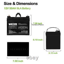 Batterie AGM à cycle profond SLA 12V 35AH Weize pour fauteuil roulant électrique, ensemble de 2