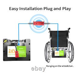 Batterie Lithium 24V12Ah pour fauteuil roulant électrique, scooter de mobilité