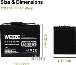Batterie de cycle profond SLA Weize 12V 75AH pour scooter fauteuil roulant mobilité UB12750