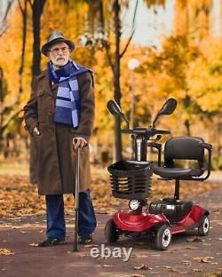 Cadeau de la Saint-Valentin Scooter de mobilité à 4 roues Fauteuil roulant électrique Protection pour personnes âgées