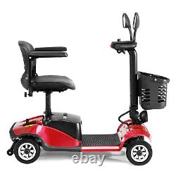 Cadeau de la Saint-Valentin pour personnes âgées: Scooter de mobilité 4 roues avec fauteuil roulant électrique et protection contre les pentes.
