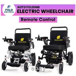 Chaise roulante électrique légère pliable et pliable à commande à distance Fold And Travel