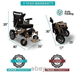 Chaise roulante électrique pliante automatique légère tout terrain 2024 Fold and Travel