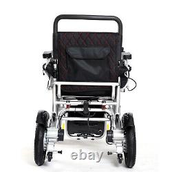 Coussin en cuir de première qualité, fauteuil roulant électrique robuste à charge de 330 livres, noir