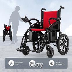 Deux fauteuils roulants électriques pliants tout terrain à deux batteries, fauteuils roulants lourds de 500W