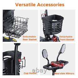 ENGWE Fauteuil Roulant Électrique Scooter Électrique Pliant 4 Roues 250W 24V 150kg Noir