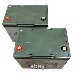 Ensemble de batterie Rascal 655, convient également à la chaise roulante électrique 710 PC - Lot de 2 batteries 12V AGM de groupe 34