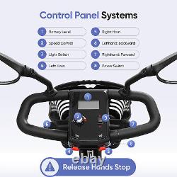 FDA Scooter de mobilité à 4 roues Fauteuil roulant électrique pour adulte senior Protection contre les pentes