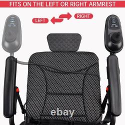 Fauteuil Roulant Électrique 360W Léger Pliable pour Adultes Seniors Noir