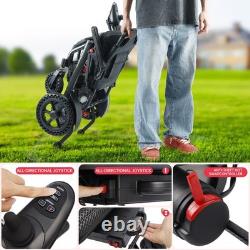Fauteuil Roulant Électrique 360W Léger Pliant pour Adultes Seniors Noir
