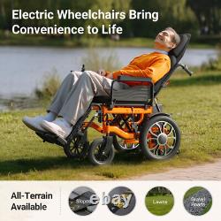 Fauteuil Roulant Électrique Adulte Reclinable Pliable Léger Scooters Aide Motorisé