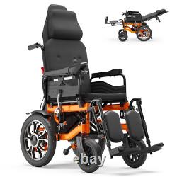 Fauteuil Roulant Électrique Adulte Reclinable Pliable Léger Scooters Aide Motorisé
