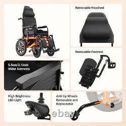 Fauteuil Roulant Électrique Adulte Reclinable Pliable Léger Scooters Aide Motorisé