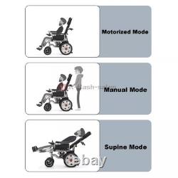 Fauteuil Roulant Électrique Incliné Tout Terrain 4 Roues Scooter de Mobilité Pliable