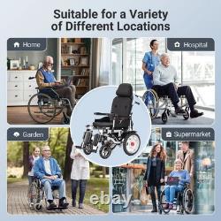 Fauteuil Roulant Électrique Incliné Tout Terrain 4 Roues Scooter de Mobilité Pliable