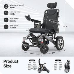 Fauteuil Roulant Électrique Incliné Tout Terrain 4 Roues Scooter de Mobilité Pliable US
