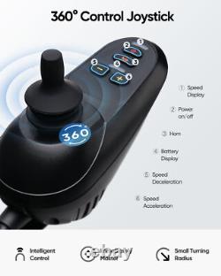 Fauteuil Roulant Électrique Pliable Intelligent Tout Terrain 4 Roues Scooters de Mobilité