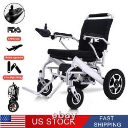 Fauteuil Roulant Électrique Pliable Léger Portable Chaise Roulante Motorisée USA