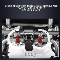 Fauteuil Roulant Électrique Pliable Léger Portable Chaise Roulante Motorisée USA