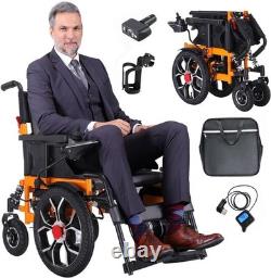 Fauteuil Roulant Électrique Pliable Tous Terrains, Autonomie de 15 Miles, Batterie de 12 AH