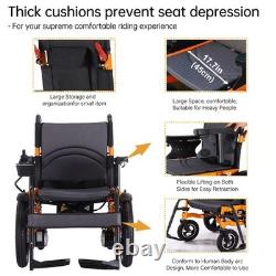 Fauteuil Roulant Électrique Pliable Tous Terrains, Autonomie de 15 Miles, Batterie de 12 AH