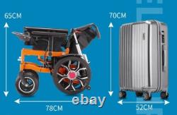 Fauteuil Roulant Électrique Pliable Tout Terrain 4 Roues Scooter de Mobilité pour Personnes Handicapées