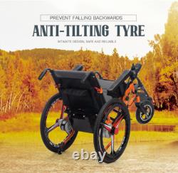 Fauteuil Roulant Électrique Pliable Tout Terrain 4 Roues Scooter de Mobilité pour Personnes Handicapées