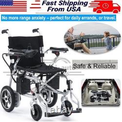 Fauteuil Roulant Électrique Pliable Tout-Terrain pour Adultes, Batterie 12AH, Moteur de 360W