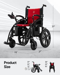 Fauteuil Roulant Électrique Pliant Tout Terrain à Deux Batteries 500W Fauteuils Roulants Heavy Duty