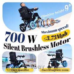 Fauteuil Roulant Électrique pour Adultes, Autonomie de 30 Miles, Batterie de 212AH, Largeur de Siège de 20 pouces