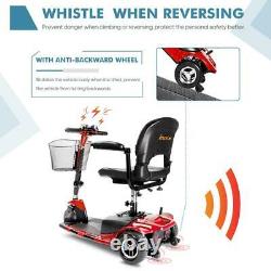 Fauteuil Roulant Mobile Électrique De Scooter De Mobilité De 3 Roues Pour Les Personnes Âgées Adultes Red