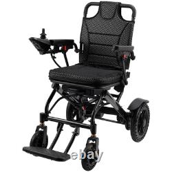 Fauteuil roulant électrique 360W léger et pliable pour adultes et seniors Noir