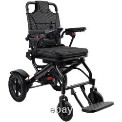 Fauteuil roulant électrique 360W léger et pliable pour adultes et seniors noir