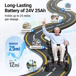 Fauteuil roulant électrique inclinable tout terrain 4 roues scooter de mobilité pliable