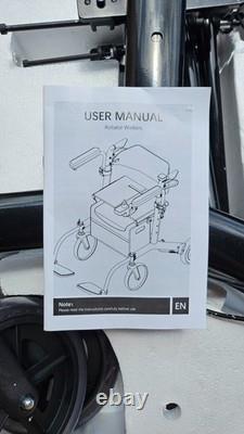 Fauteuil roulant électrique intelligent 3 en 1 et déambulateur léger avec siège