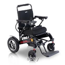 Fauteuil roulant électrique intelligent, léger, pliable et avec une vitesse de 4 MPH pour les déplacements.