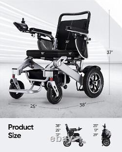 Fauteuil roulant électrique intelligent pliable tout terrain avec une capacité de 150 kg