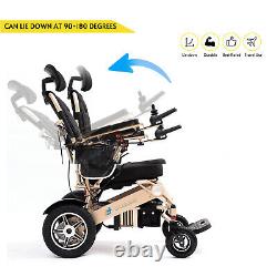 Fauteuil roulant électrique léger pliable et inclinable manuellement