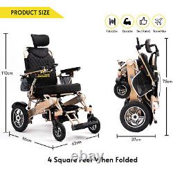 Fauteuil roulant électrique léger pliable et inclinable manuellement