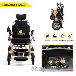 Fauteuil roulant électrique léger pliable et inclinable manuellement