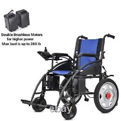 Fauteuil roulant électrique pliable à batterie lithium 2x moteur sans balais