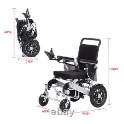 Fauteuil roulant électrique pliable avec contrôleur joystick moteur puissant autonomie de 25 km