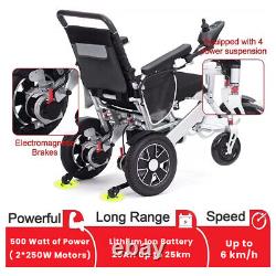 Fauteuil roulant électrique pliable de 500 W pour adulte Tout-terrain Scooter de mobilité électrique