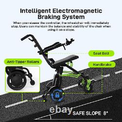 Fauteuil roulant électrique pliable extérieur portable à mobilité réduite scooter électrique