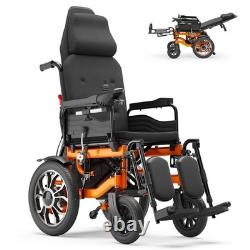 Fauteuil roulant électrique pliable inclinable 4 roues scooter aide fauteuil roulant motorisé
