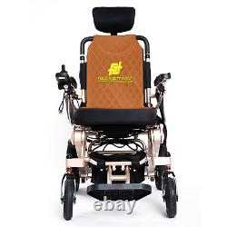 Fauteuil roulant électrique pliable inclinable pliable pour voyager