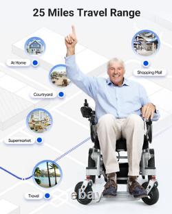 Fauteuil roulant électrique pliable intelligent avec une capacité de 330 lbs, scooters tout terrain