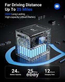 Fauteuil roulant électrique pliable intelligent avec une capacité de 330 lbs, scooters tout terrain