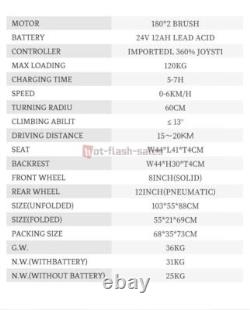 Fauteuil roulant électrique pliable intelligent scooter de mobilité tout terrain